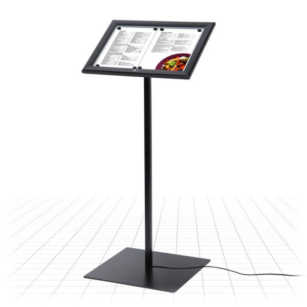 Black Menuboard with 2 &times; A4 Showcase
