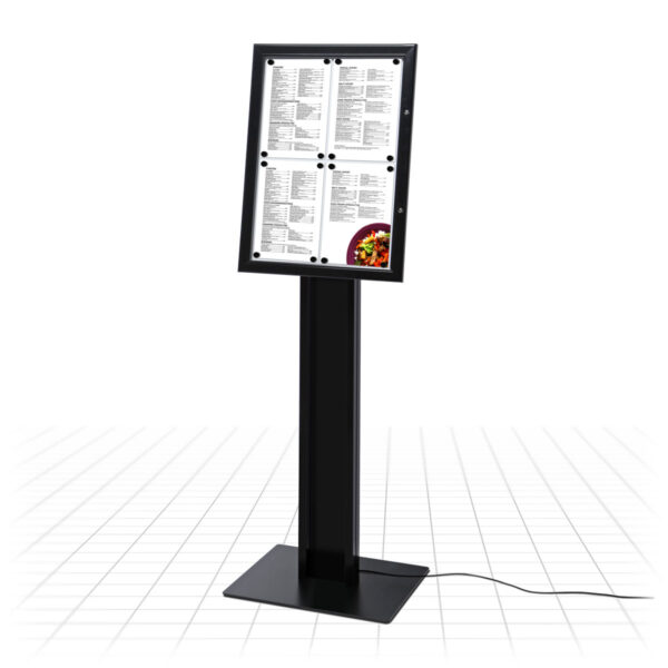 Black Menuboard with 2 &times; A4 Showcase